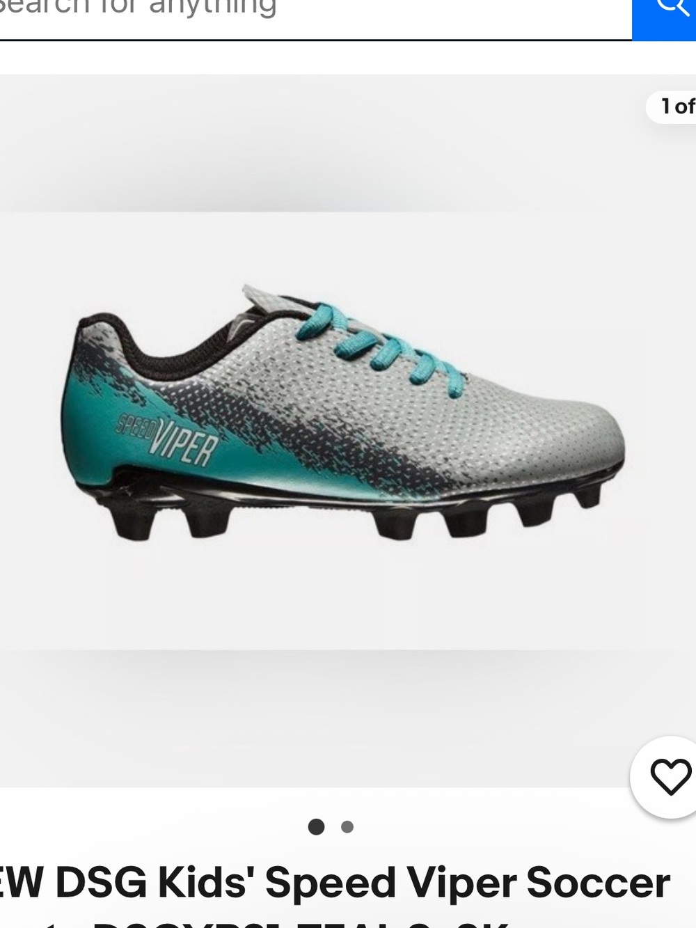 DSG Kids' Speed Viper Soccer Cleats sz 9